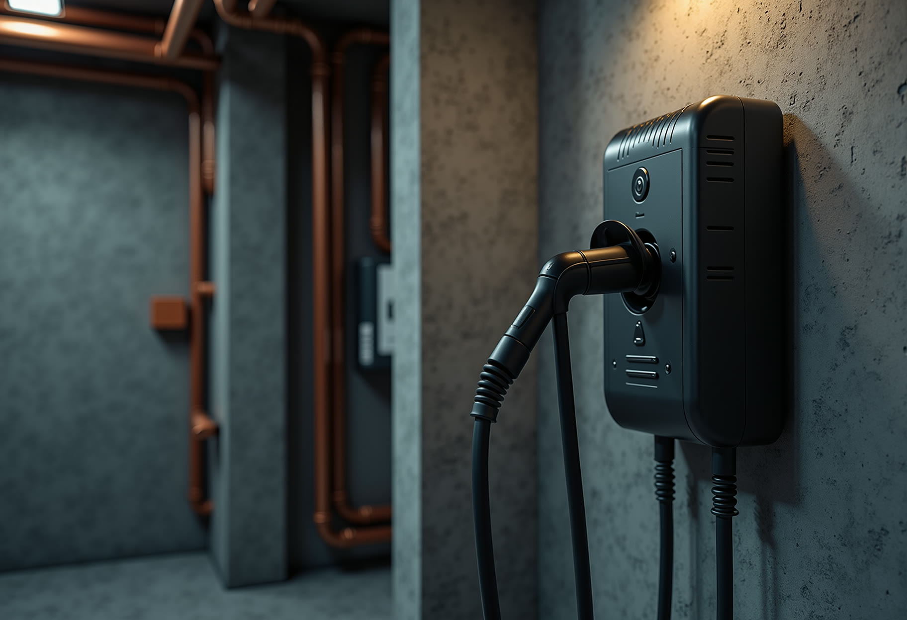Level 2 EV charger circuit in a Deer Creek garage