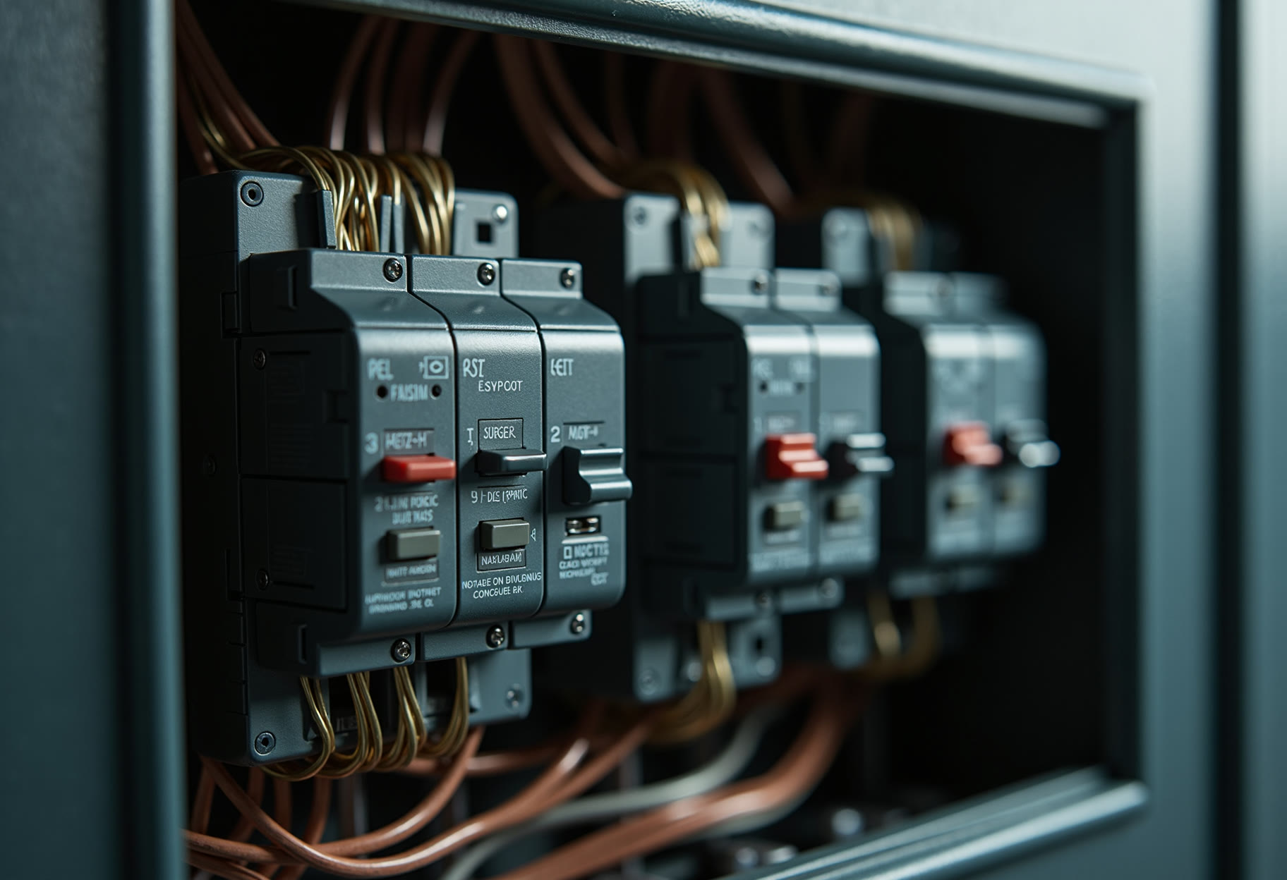 Whole-home surge protector at a Piedmont main panel